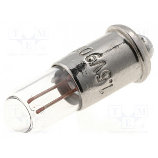 ; Filament lamp: Midget; SUB-MIDGET; 1.5VDC; 90mA; Ø: 4.8mm; L: 16mm; BRIGHTMASTER ; Filament lamp: Midget; SUB-MIDGET; 1.5VDC; 90mA; Ø: 4.8mm; L: 16mm; BRIGHTMASTER