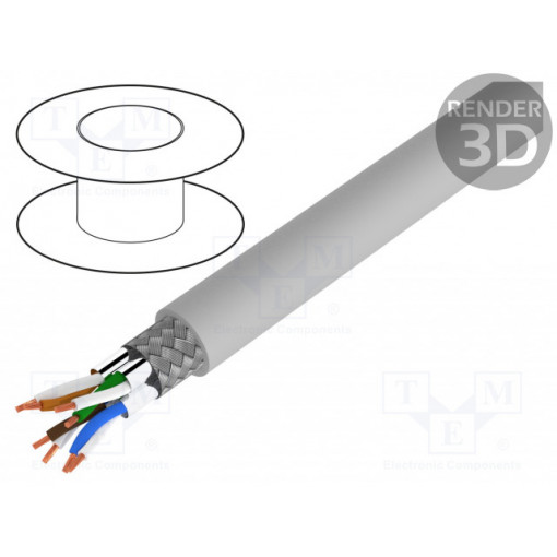2170142; Wire; S/FTP,UNITRONIC® LAN 600; 7; stranded; Cu; LSZH; grey; 6.2mm; LAPP KABEL