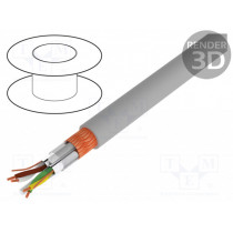 0034070; Wire; Li-2Y-CY-PIMF; 2x2x1mm2; PVC; grey; 250V; LAPP KABEL