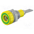 23.0030-20; Socket; 2mm banana; 10A; 23mm; yellow-green; insulated; 60VDC; STÄUBLI