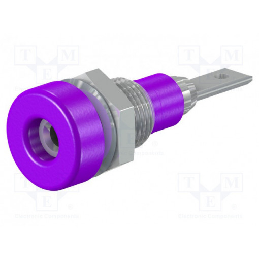 23.0030-26; Socket; 2mm banana; 10A; 23mm; violet; Mounting: soldered,on panel; STÄUBLI 23.0030-26; Socket; 2mm banana; 10A; 23mm; violet; Mounting: soldered,on panel; STÄUBLI