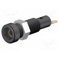 23.0050-21; Socket; 2mm banana; 10A; 23.3mm; black; insulated; 60VDC; 30VAC; STÄUBLI