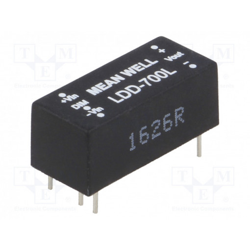 LDD-700L; Converter: DC/DC; 22W; Uin: 9÷36V; Uout: 2÷32VDC; Iin: 700mA; 4g; IP67; MEAN WELL