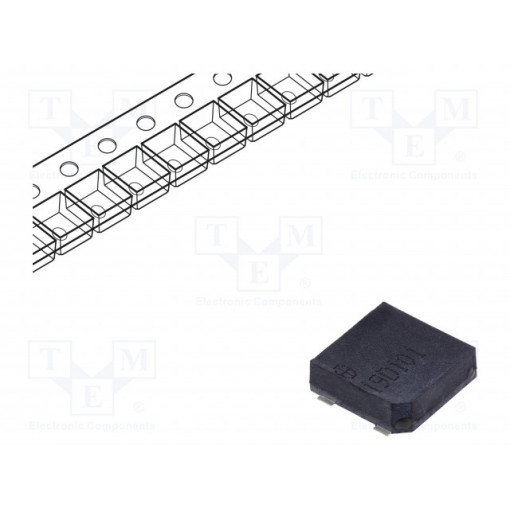 LET1033BS-3.6L-2.83-18-R; Sound transducer: elektromagnetic alarm; SMD; 2.83kHz; 100mA; Cre-sound Electronics LET1033BS-3.6L-2.83-18-R; Sound transducer: elektromagnetic alarm; SMD; 2.83kHz; 100mA; Cre-sound Electronics