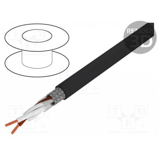 0031366; Wire; Li-2YCYv; 1x2x0,5mm2; tinned copper braid; PVC; black; 50V; LAPP KABEL