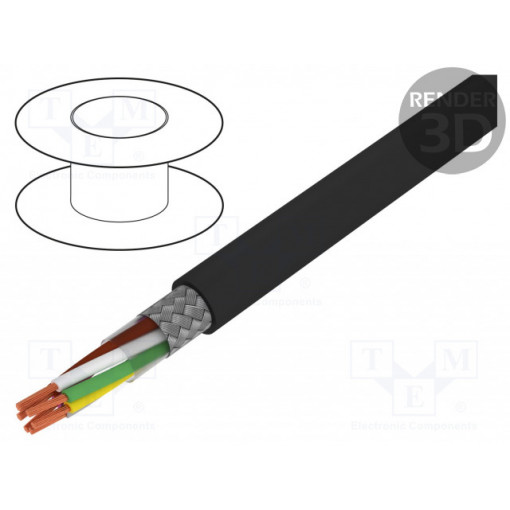 0031361; Wire; Li-2YCYv; 3x2x0,5mm2; tinned copper braid; PVC; black; 50V; LAPP KABEL