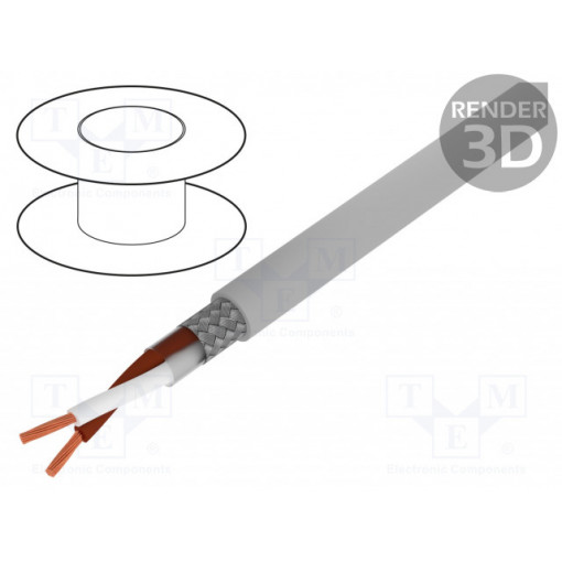 0031335; Wire; Li2YCY-TP; 1x2x0,34mm2; tinned copper braid; PVC; grey; 50V; LAPP KABEL