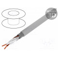 0031336; Wire; Li2YCY-TP; 1x2x0,5mm2; tinned copper braid; PVC; grey; 50V; LAPP KABEL