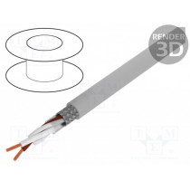 0031336; Wire; Li2YCY-TP; 1x2x0,5mm2; tinned copper braid; PVC; grey; 50V; LAPP KABEL