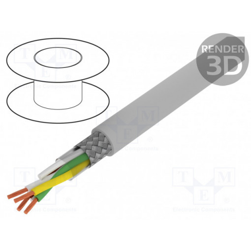 0031320; Wire; Li2YCY-TP; 2x2x0,22mm2; tinned copper braid; PVC; grey; 50V; LAPP KABEL