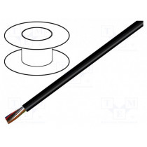 0162 007 05; Wire; LiYY; 2x0,14mm2; unshielded; 300V; PVC; Cu; stranded; black; TECHNOKABEL 0162 007 05; Wire; LiYY; 2x0,14mm2; unshielded; 300V; PVC; Cu; stranded; black; TECHNOKABEL