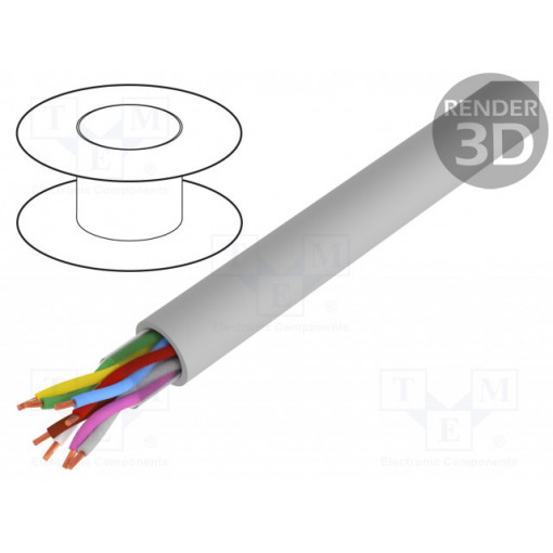 19034; Wire; LiYY-P,PAAR-TRONIC; 1x2x0,25mm2; unshielded; 350V; PVC TM2; HELUKABEL 19034; Wire; LiYY-P,PAAR-TRONIC; 1x2x0,25mm2; unshielded; 350V; PVC TM2; HELUKABEL
