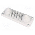104338; Multigate grommet; light grey; Holes no: 14; -40÷100°C; UL94V-0; TRELLEBORG