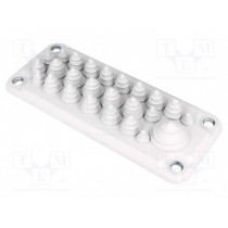 104335; Multigate grommet; light grey; Holes no: 25; -40÷100°C; UL94V-0; TRELLEBORG 104335; Multigate grommet; light grey; Holes no: 25; -40÷100°C; UL94V-0; TRELLEBORG