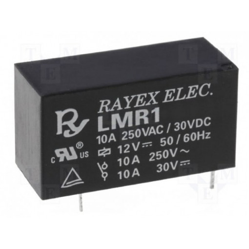 LMR1-5D; Relay: electromagnetic; SPDT; Ucoil: 5VDC; 12A/250VAC; 12A/30VDC; Recoy/RAYEX ELECTRONICS