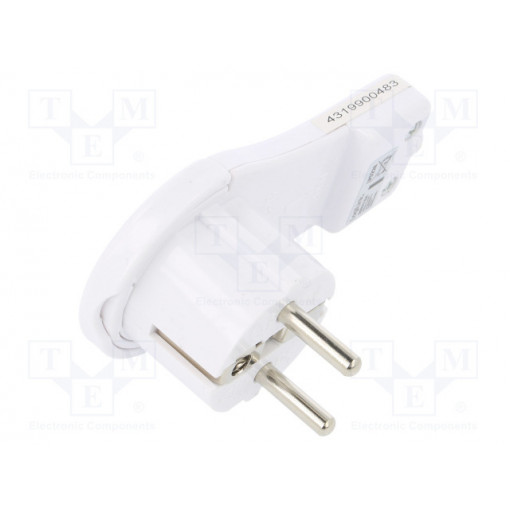 LPS228; Connector: AC supply; male; plug; 2P+PE; 250VAC; 16A; white; PIN: 3; LOGILINK