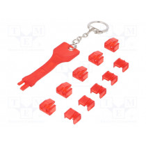 MP0042; Plug; protection cap; Colour: red; push-in; male; LOGILINK