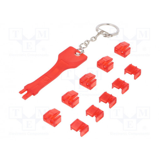 MP0042; Plug; protection cap; Colour: red; push-in; male; LOGILINK