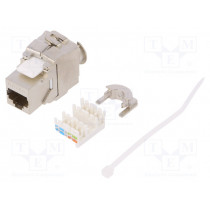 NK4016; Socket; RJ45; Cat: 6a; shielded,Keystone; Layout: 8p8c; 22AWG÷26AWG; LOGILINK