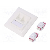 NK4024; Connector: fiber optic; socket,coupler; duplex; both sides,LC; LOGILINK