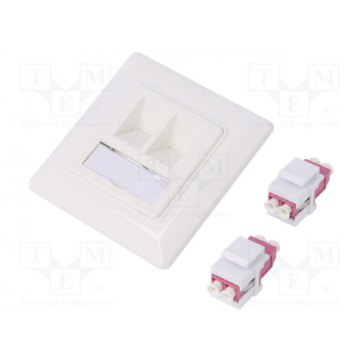 NK4024; Connector: fiber optic; socket,coupler; duplex; both sides,LC; LOGILINK