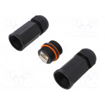 NP0081; Socket; coupler; Cat: 6a; shielded; Layout: 8p8c; RJ45 socket x2; LOGILINK