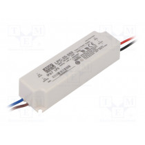 LPC-20-350; Power supply: switched-mode; LED; 16.8W; 9÷48VDC; 350mA; 90÷264VAC; MEAN WELL