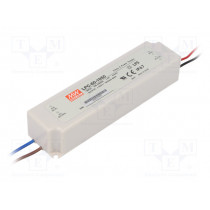 LPC-60-1050; Power supply: switched-mode; LED; 50.4W; 9÷48VDC; 1050mA; IP67; MEAN WELL