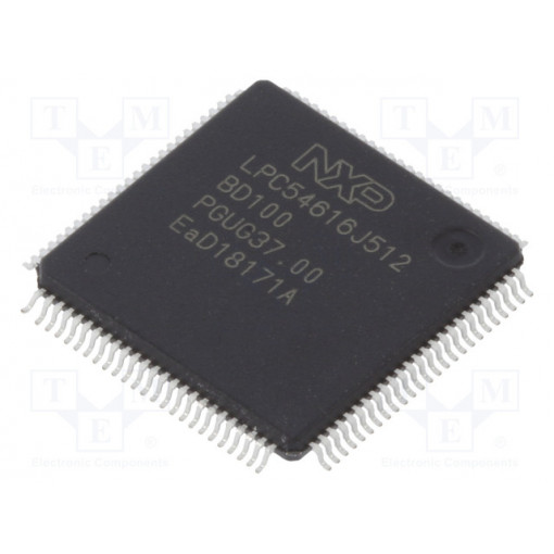 LPC54616J512BD100E; ARM microcontroller; SRAM: 200kB; LQFP100; 1.71÷3.6VDC; NXP LPC54616J512BD100E; ARM microcontroller; SRAM: 200kB; LQFP100; 1.71÷3.6VDC; NXP