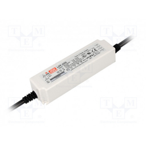 LPF-25D-36; Power supply: switched-mode; LED; 25.2W; 36VDC; 19.8÷36VDC; 0.7A; MEAN WELL