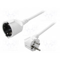 LPS101; Extension lead; Sockets: 1; white; 3m; 16A; LOGILINK