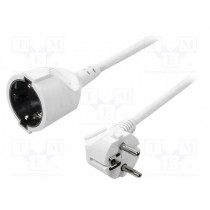 LPS101; Extension lead; Sockets: 1; white; 3m; 16A; LOGILINK