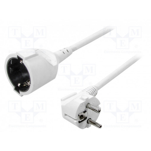 LPS101; Extension lead; Sockets: 1; white; 3m; 16A; LOGILINK