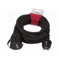 LPS102; Extension lead; Sockets: 1; black; 5m; 16A; LOGILINK