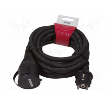 LPS102; Extension lead; Sockets: 1; black; 5m; 16A; LOGILINK