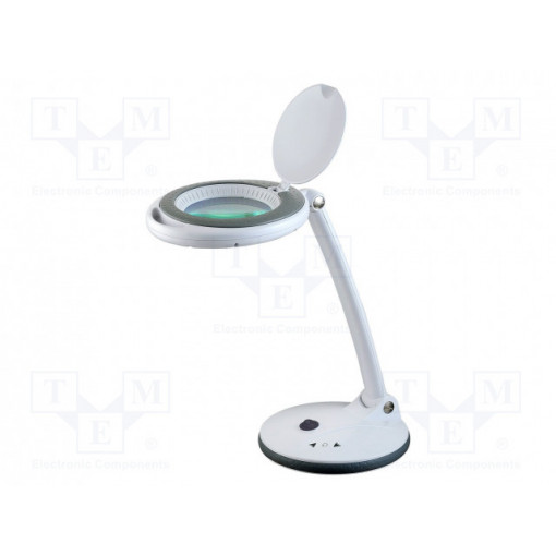 LUP-19-LED-N1; Desktop magnifier with backlight; Mag: 12dpt,3dpt; 5W; Plug: EU; NEWBRAND
