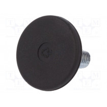 LX.30-SW17-M10X18-S; Foot of pin; rigid,with screwdriver slot; Base dia: 30mm; M10; ELESA+GANTER