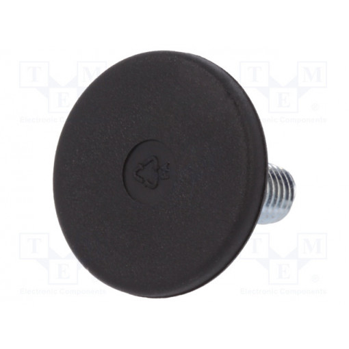 LX.30-SW17-M10X18-S; Foot of pin; rigid,with screwdriver slot; Base dia: 30mm; M10; ELESA+GANTER