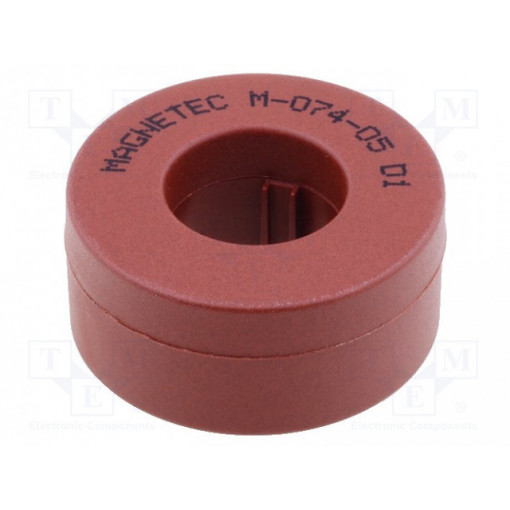M-074; Ferrite: toroidal; L: 12.8mm; Øint: 13mm; Øout: 28.2mm; 40uH; MAGNETEC