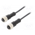 M12A04FL-12AFL-SB001; Cable: for sensors/automation; PIN: 4; M12-M12; 1m; plug; plug; 250V; AMPHENOL