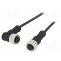 M12A04FL-12AFR-SB001; Cable: for sensors/automation; PIN: 4; M12-M12; 1m; plug; plug; 250V; AMPHENOL