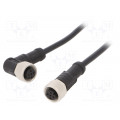 M12A04FL-12AFR-SD001; Cable: for sensors/automation; PIN: 4; M12-M12; 1m; plug; plug; 250V; AMPHENOL