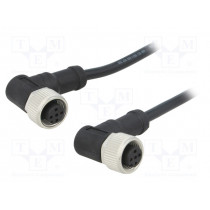 M12A04FR-12AFR-SD001; Cable: for sensors/automation; PIN: 4; M12-M12; 1m; plug; plug; 250V; AMPHENOL