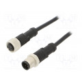 M12A04ML-12AFL-SD001; Cable: for sensors/automation; PIN: 4; M12-M12; 1m; plug; plug; 250V; AMPHENOL