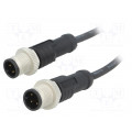 M12A04ML-12AML-SB001; Cable: for sensors/automation; PIN: 4; M12-M12; 1m; plug; plug; 250V; AMPHENOL