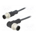 M12A04ML-12AMR-SB001; Cable: for sensors/automation; PIN: 4; M12-M12; 1m; plug; plug; 250V; AMPHENOL