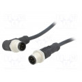 M12A04ML-12AMR-SD001; Cable: for sensors/automation; PIN: 4; M12-M12; 1m; plug; plug; 250V; AMPHENOL
