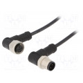 M12A04MR-12AFR-SB001; Cable: for sensors/automation; PIN: 4; M12-M12; 1m; plug; plug; 250V; AMPHENOL