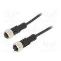 M12A05FL-12AFL-SB001; Cable: for sensors/automation; PIN: 5; M12-M12; 1m; plug; plug; 60V; AMPHENOL