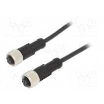 M12A05FL-12AFL-SB001; Cable: for sensors/automation; PIN: 5; M12-M12; 1m; plug; plug; 60V; AMPHENOL